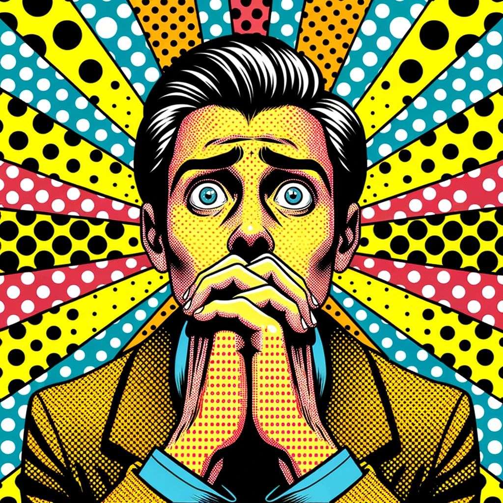a representation of anxiety, pop art